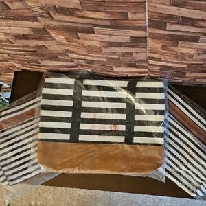 Lot of 3 Bags Striped DSW Totes